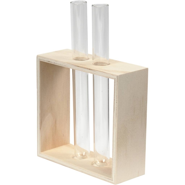 Reagenzgläser im Holzständer, H 10+15 cm, T 4 cm, B 10,5 cm, 1 Stk – Bild 3