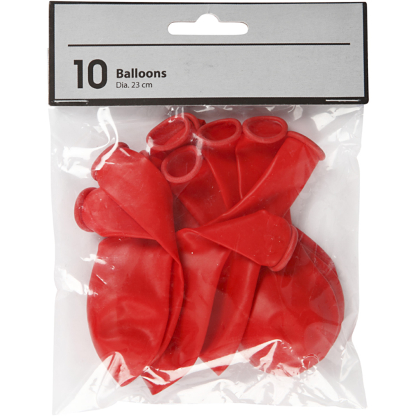 Ballons, rund, D 23 cm, Rot, 10 Stk/ 1 Pck – Bild 4