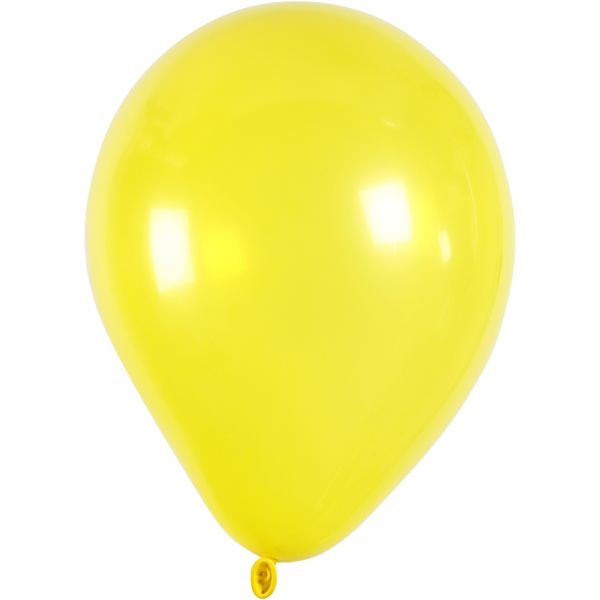 Ballons, rund, D 23 cm, Gelb, 10 Stk/ 1 Pck – Bild 3