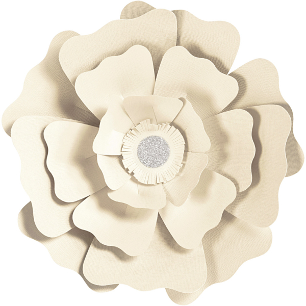 Papierblumen, D 15+25 cm, 230 g, Naturweiß, 2 Stk/ 1 Pck – Bild 6