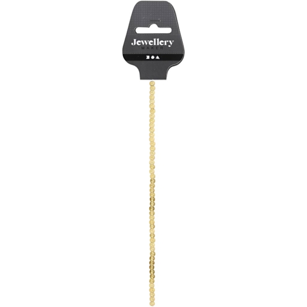 Glasperlen, D 4 mm, Lochgröße 1 mm, Gelb, 45 Stk/ 1 Pck – Bild 2
