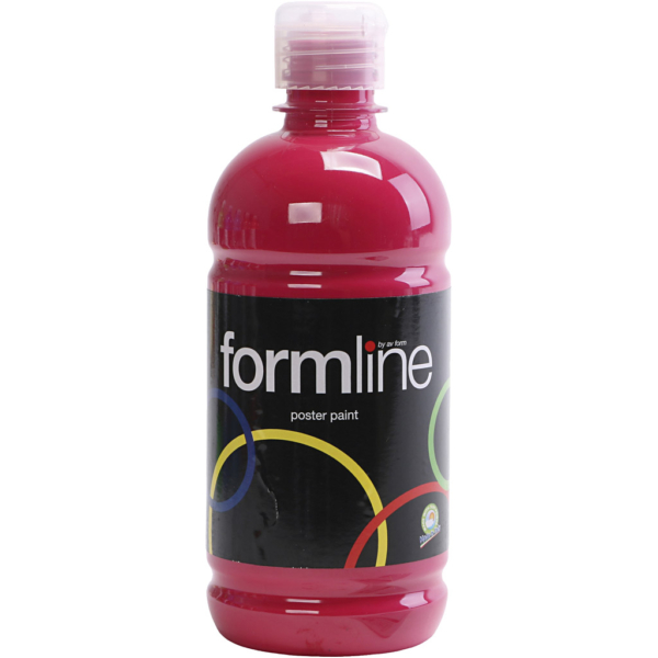Abdeckfarbe, Matt, Primärrot, 500 ml/ 1 Fl.