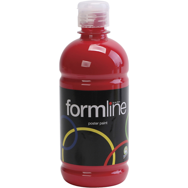 Abdeckfarbe, Matt, Dunkelrot, 500 ml/ 1 Fl.