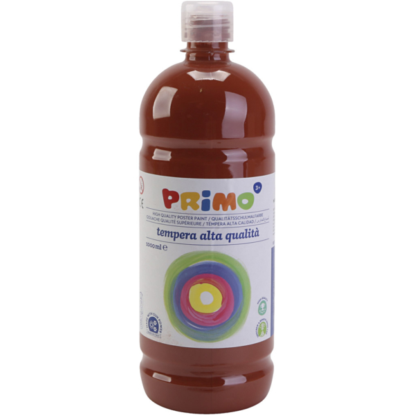PRIMO Schulfarbe, Matt, Braun, 1000 ml/ 1 Fl.