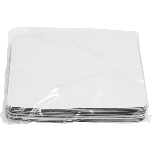 Mouse Pads, Größe 20x24 cm, Weiß, 12 Stk/ 1 Pck – Bild 2