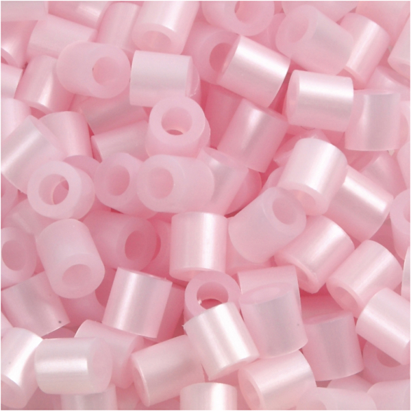 Bügelperlen, Größe 5x5 mm, Lochgröße 2,5 mm, medium, Perlmuttrosa (32259), 1100 Stk/ 1 Pck – Bild 3