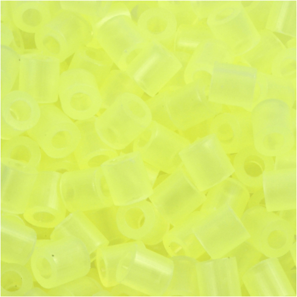 Bügelperlen, Größe 5x5 mm, Lochgröße 2,5 mm, medium, Neongelb (32223), 1100 Stk/ 1 Pck