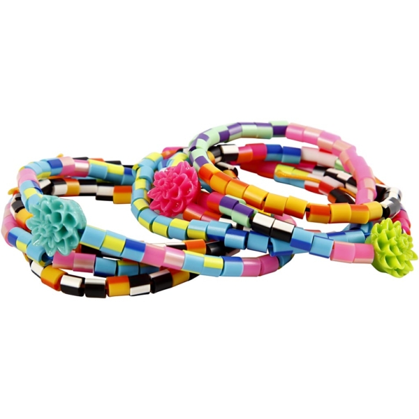 Bügelperlen, Größe 5x5 mm, Lochgröße 2,5 mm, medium, Gestreift, 10000 sort./ 1 Pck – Bild 3