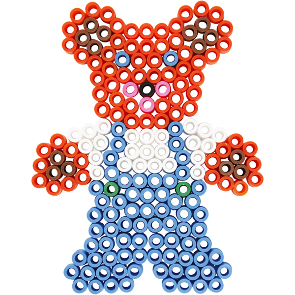 Steckplatte, Teddybär, Auto, Hirsch, Ente und Häschen, Größe 16x19,5-19x24 cm, JUMBO, Transparent, 5 Stk/ 1 Pck – Bild 4