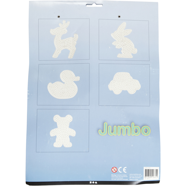Steckplatte, Teddybär, Auto, Hirsch, Ente und Häschen, Größe 16x19,5-19x24 cm, JUMBO, Transparent, 5 Stk/ 1 Pck – Bild 8