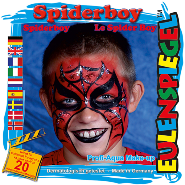 Eulenspiegel Gesichtsschminke - Motivset, Spiderman, Sortierte Farben, 1 Set – Bild 2