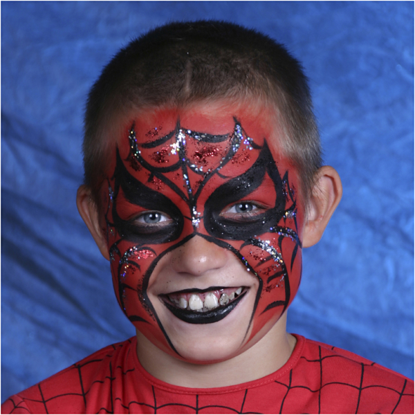 Eulenspiegel Gesichtsschminke - Motivset, Spiderman, Sortierte Farben, 1 Set – Bild 6