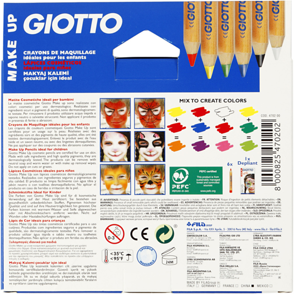 Schminkstifte, Sortiment, L 9 cm, Standard-Farben, 6 Stk/ 1 Pck – Bild 5