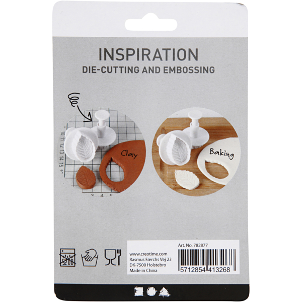 Ausstecher mit Stempelgriff, Stern, D 2,1+2,3+2,6 cm, Weiß, 3 Stk/ 1 Pck – Bild 3