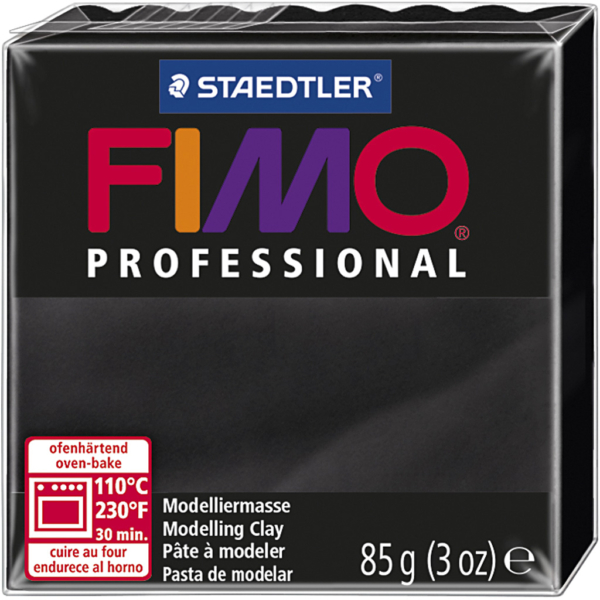 FIMO® Professional Jewellery Clay, Schwarz, 85 g/ 1 Pck – Bild 2