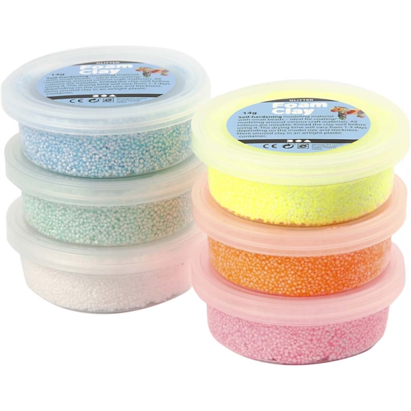 Foam Clay® , Glitter, Pastellfarben, 6x14 g/ 1 Pck – Bild 9