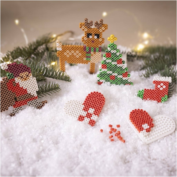 Kreativ Set NABBI BioBeads, Weihnachtsmann, Weihnachtsbaum, Strumpf, Herz und Rentier, 1 Pck – Bild 6