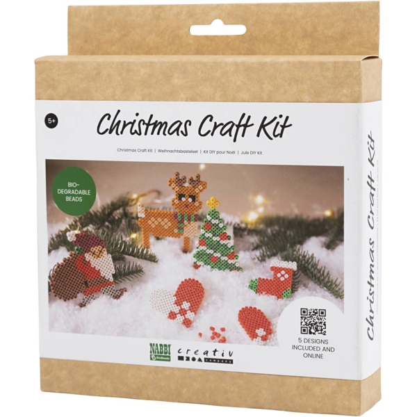Kreativ Set NABBI BioBeads, Weihnachtsmann, Weihnachtsbaum, Strumpf, Herz und Rentier, 1 Pck – Bild 3