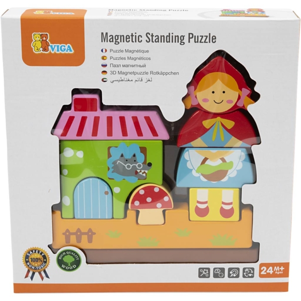 VIGA Magnetisches 3D-Puzzle, Größe 20 cm, 1 Set – Bild 2