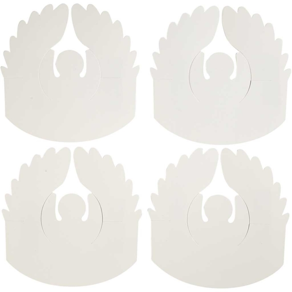 Engel, H 10,5 cm, D 7 cm, 230 g, Weiß, 25 Stk/ 1 Pck – Bild 2