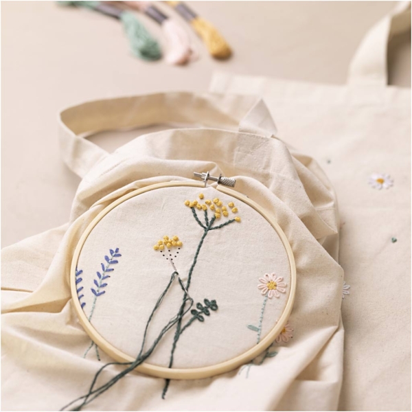 Starter Kreativ Set Sticken, Blumen, 1 Pck – Bild 4