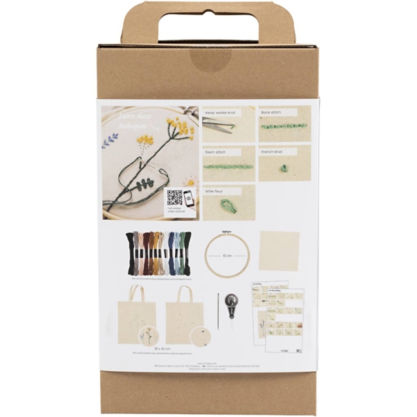 Starter Kreativ Set Sticken, Blumen, 1 Pck – Bild 6