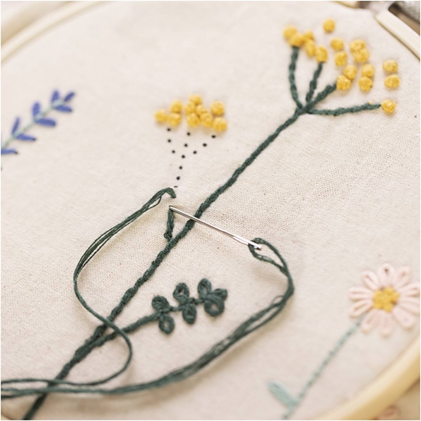 Starter Kreativ Set Sticken, Blumen, 1 Pck – Bild 3
