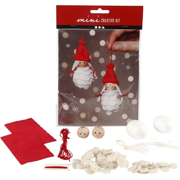 Mini Kreativ Set, Weihnachtsfeen, H 8 cm, 1 Pck