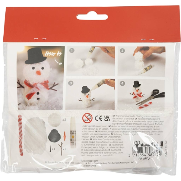 Mini Kreativ Set Wichteltür, Schneemann, 1 Pck – Bild 4