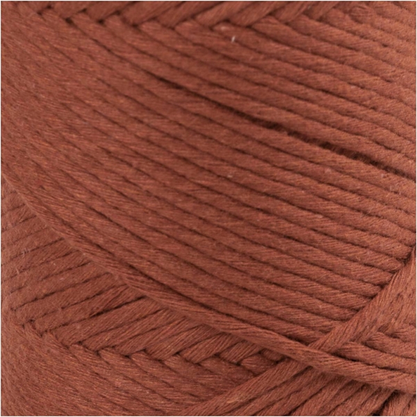 Macramé-Kordel, L 198 m, D 2 mm, Orange gebrannt, 330 g/ 1 Rolle – Bild 3