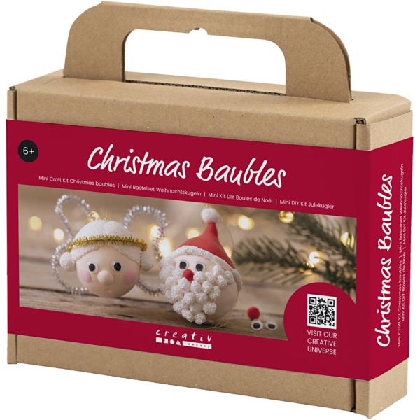 Mini Kreativ Set Weihnachtskugeln, Weihnachtsmann und Engel, 1 Pck – Bild 3