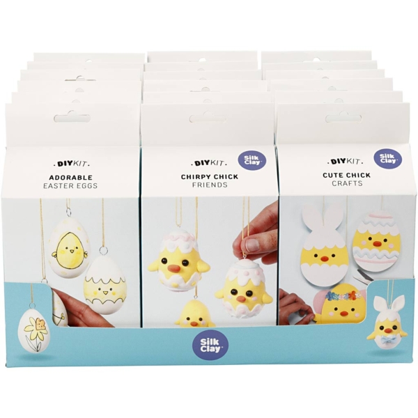 Funny Easter Eggs/Chicken/Family - Bastelsets im Sortiment, 18 Set/ 1 Pck – Bild 2