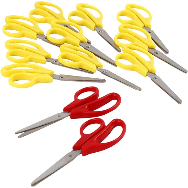 Kinderscheren, L 12,5 cm, Rund, für Rechts- und Linkshänder , 12 Stk/ 1 Pck – Bild 2