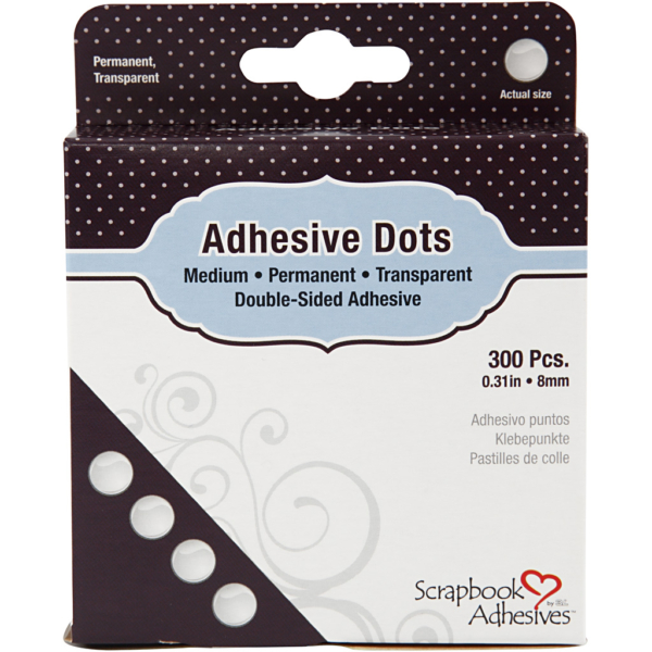 Dodz Klebepunkte, D 8 mm, Dicke 0,5 mm, mittel, 300 Stk/ 1 Pck – Bild 2