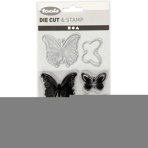Stempel, Präge- und Stanzformen, Schmetterlinge, Größe 3,5-5,5 cm, 1 Pck – Bild 3