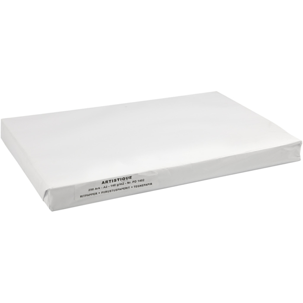 Zeichenpapier, A2, 420x594 mm, 190 g, Weiß, 250 Bl./ 1 Pck – Bild 2