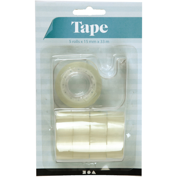 Klebeband mit Abroller, B 15 mm, 1 Set – Bild 2