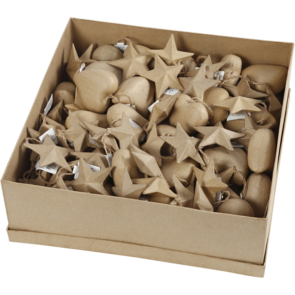 Weihnachtsschmuck - Sortiment, D 8 cm, 80 Stk/ 1 Pck