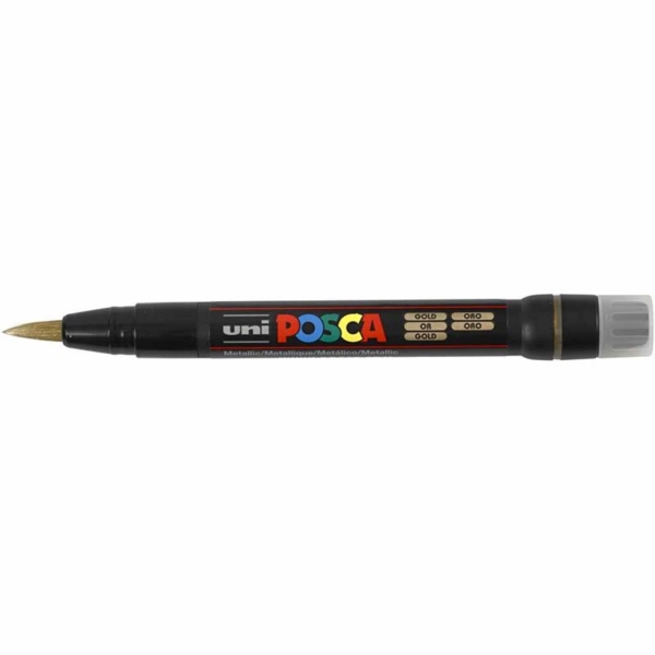 Posca Marker , Nr. PCF350, Strichstärke 1-10 mm, Gold, 1 Stk – Bild 3