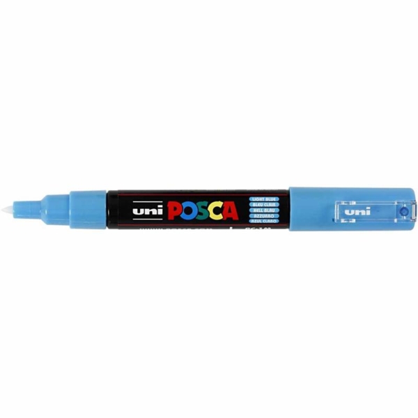 Posca Marker , Nr. PC-1M, Strichstärke 0,7 mm, Hellblau, 1 Stk – Bild 3