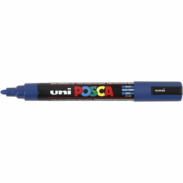 Posca Marker , Nr. PC-5M, Strichstärke 2,5 mm, Blau, 1 Stk – Bild 3