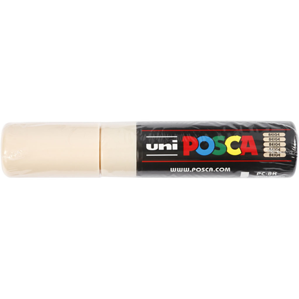 Posca Marker , Nr. PC-8K, Strichstärke 8 mm, Beige, 1 Stk – Bild 3