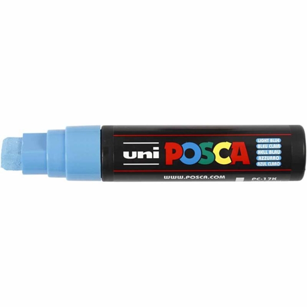 Posca Marker , Nr. PC-17K, Strichstärke 15 mm, Hellblau, 1 Stk – Bild 4