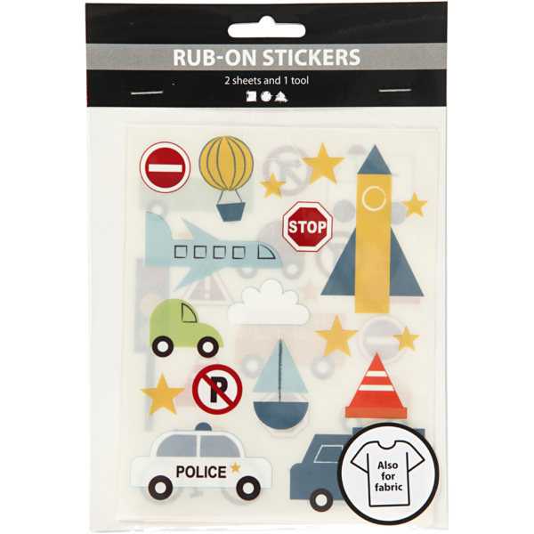 Rub-on Sticker, Transport, 12,2x15,3 cm, 1 Pck – Bild 2
