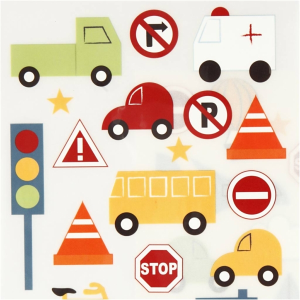 Rub-on Sticker, Transport, 12,2x15,3 cm, 1 Pck – Bild 3