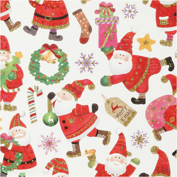 Sticker, Happy Santa Claus, 15x16,5 cm, 1 Bl. – Bild 3