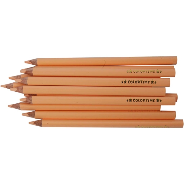Colortime Buntstifte, L 17,45 cm, Mine 5 mm, JUMBO, Hellbeige, 12 Stk/ 1 Pck – Bild 2