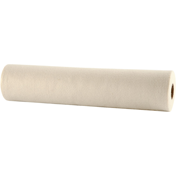Bastelfilz, B 45 cm, Dicke 1,5 mm, 180-200 g, Naturweiß, 5 m/ 1 Rolle – Bild 2