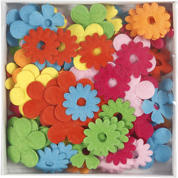 Blumen, Größe 35x45 mm, Dicke 1,2 mm, 135 Stk/ 1 Pck – Bild 3