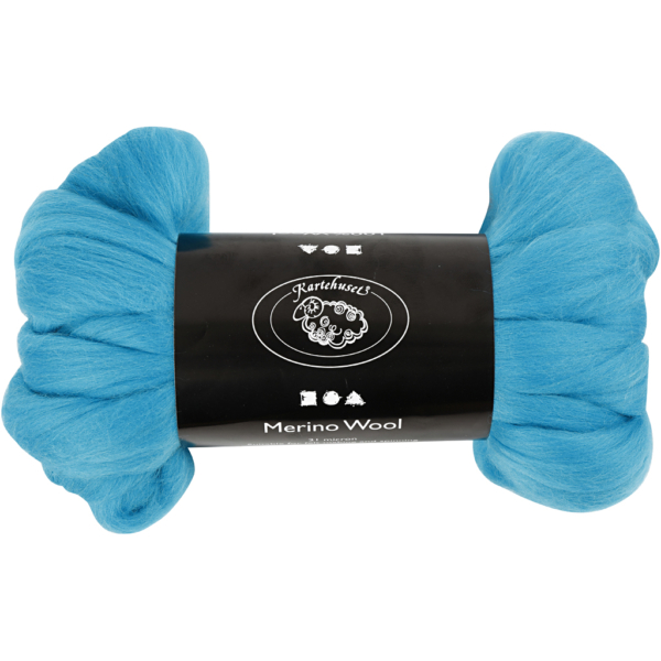 Wolle, Dicke 21 my, Türkis, 100 g/ 1 Pck